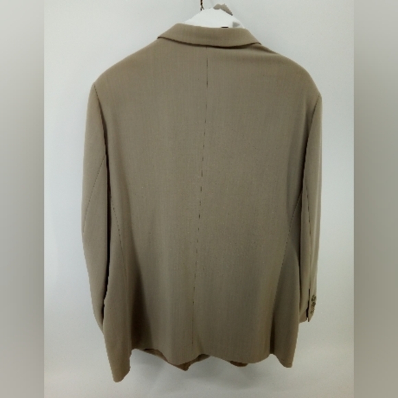 Selection de Givenchy Shearing Wool Tan Plus Size 24W Suit Jacket Skirt Vented - Picture 4 of 16